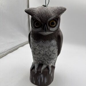 Vtg Dalen Products Plastic Blow Mold 14in Owl Decoy Garden Pest Deterrent
